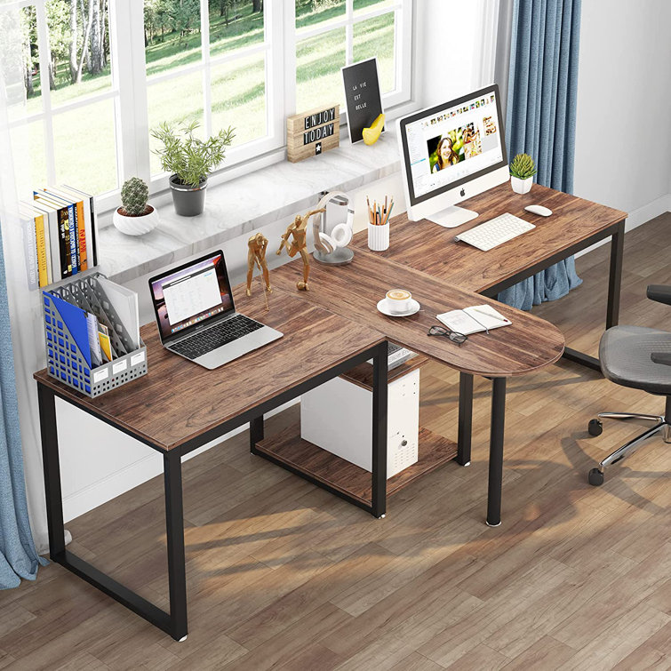 Inbox Zero Double Workstation Desk & Reviews Wayfair Canada